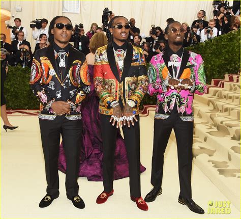 Migos Wear Matching Versace Suits to the 2018 Met .